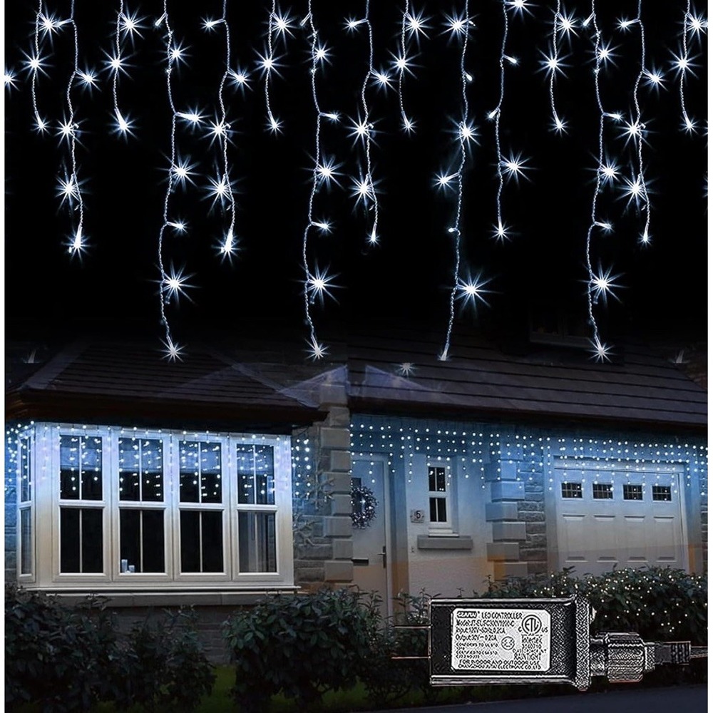 Brand New Dazzle Bright 160 LED Outdoor Hanging Tree & Garden White Lights NIB
